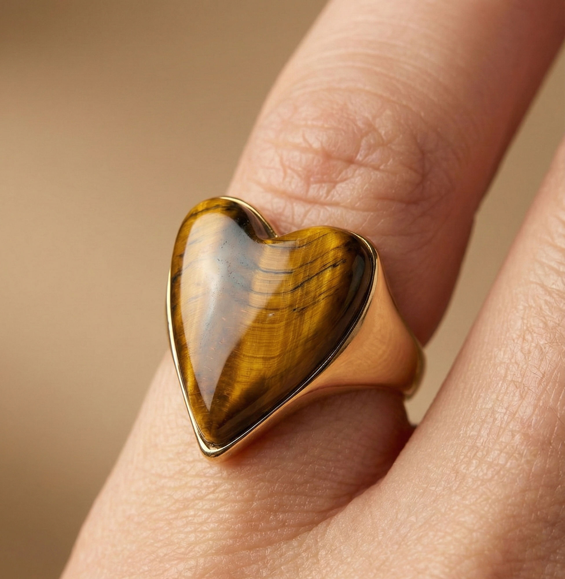 Bague coeur de Tigre