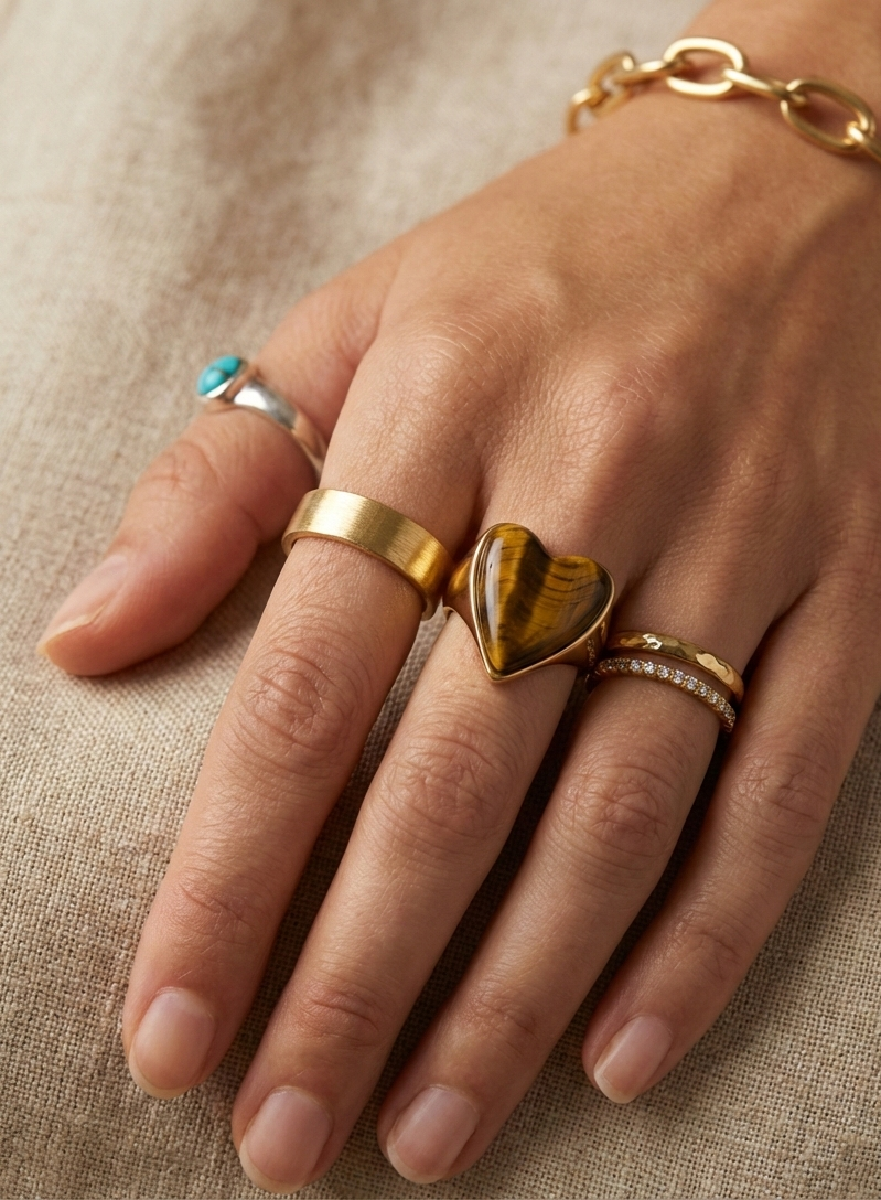 Bague coeur de Tigre