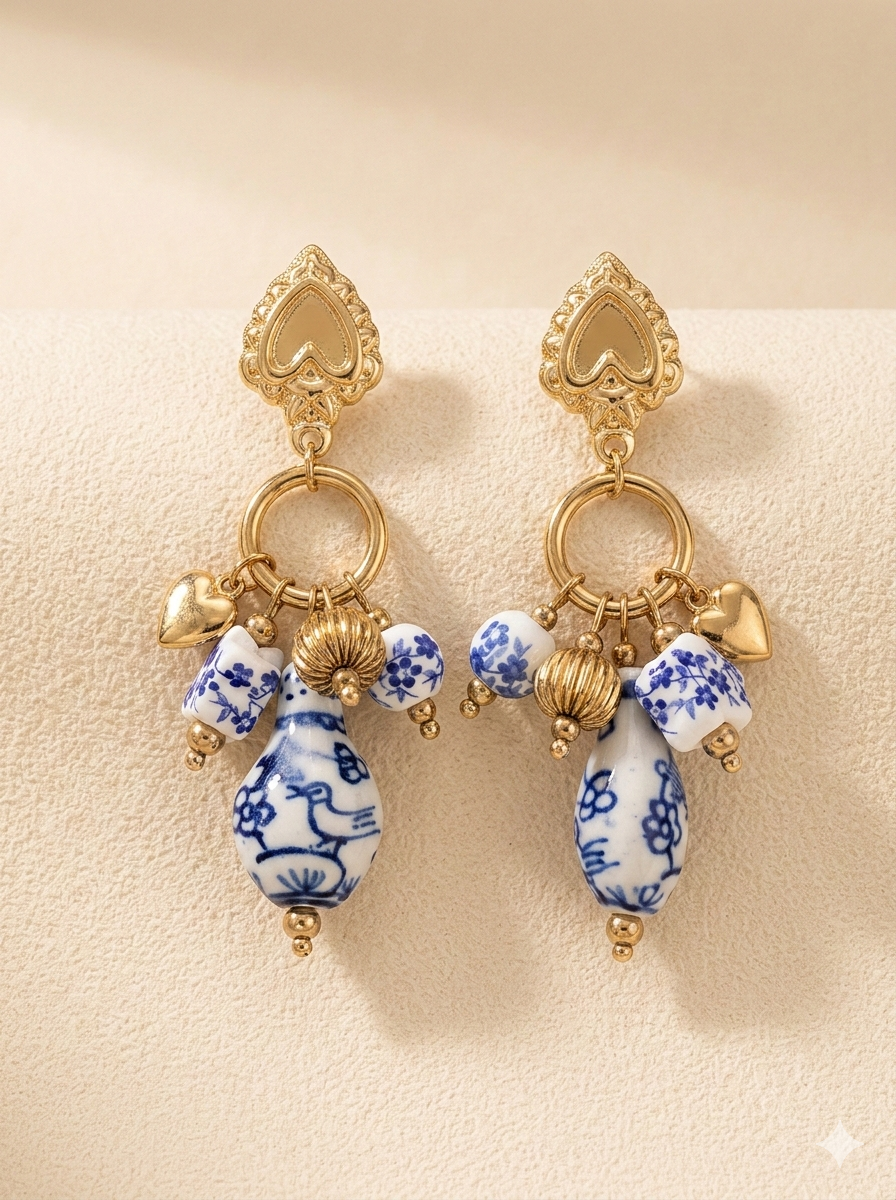 Boucles d’oreilles Porcelaine