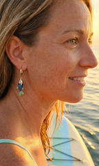 Boucles d'oreilles petits poisson bleus