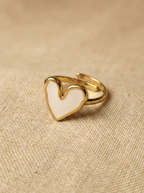 Bague Cœur Blanc