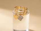 Bague trèfle coeur