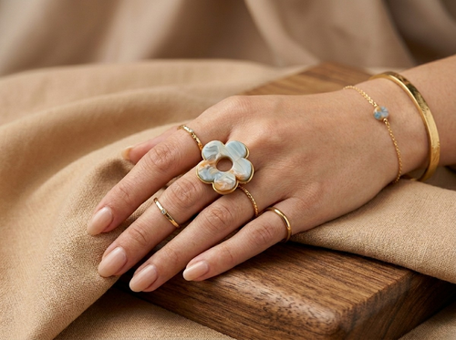 Bague Flor Azul