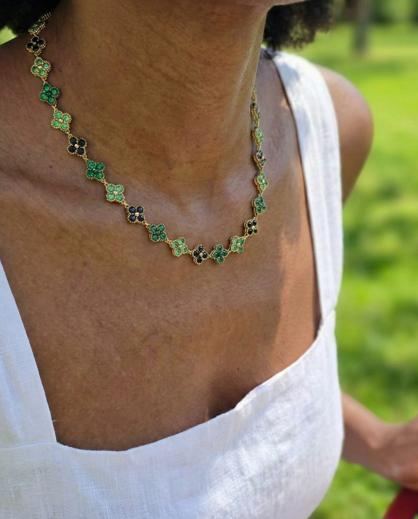 Collier princesse vert