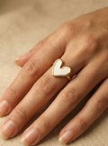Bague Cœur Blanc