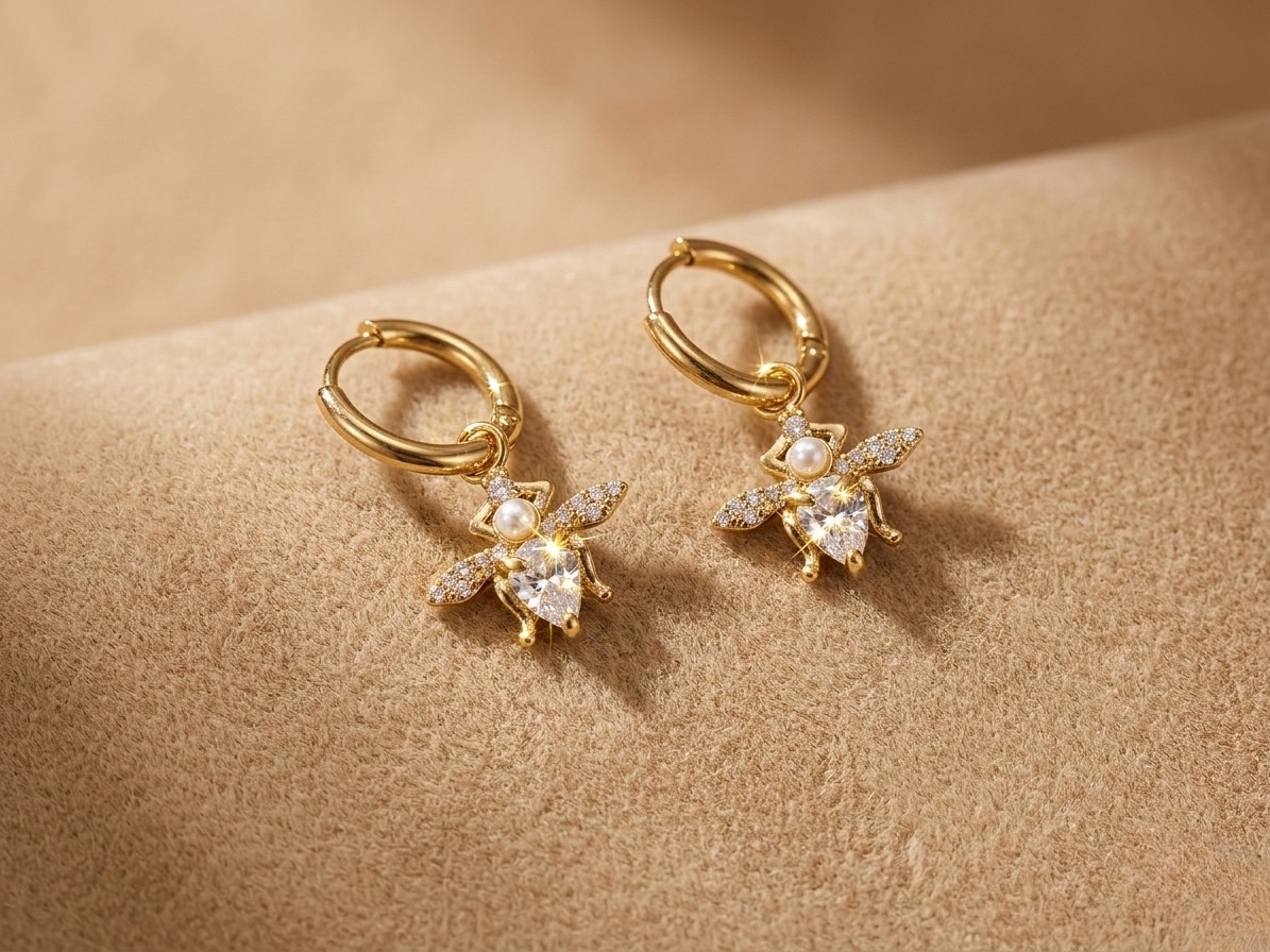 Boucles d’oreilles l'abeille