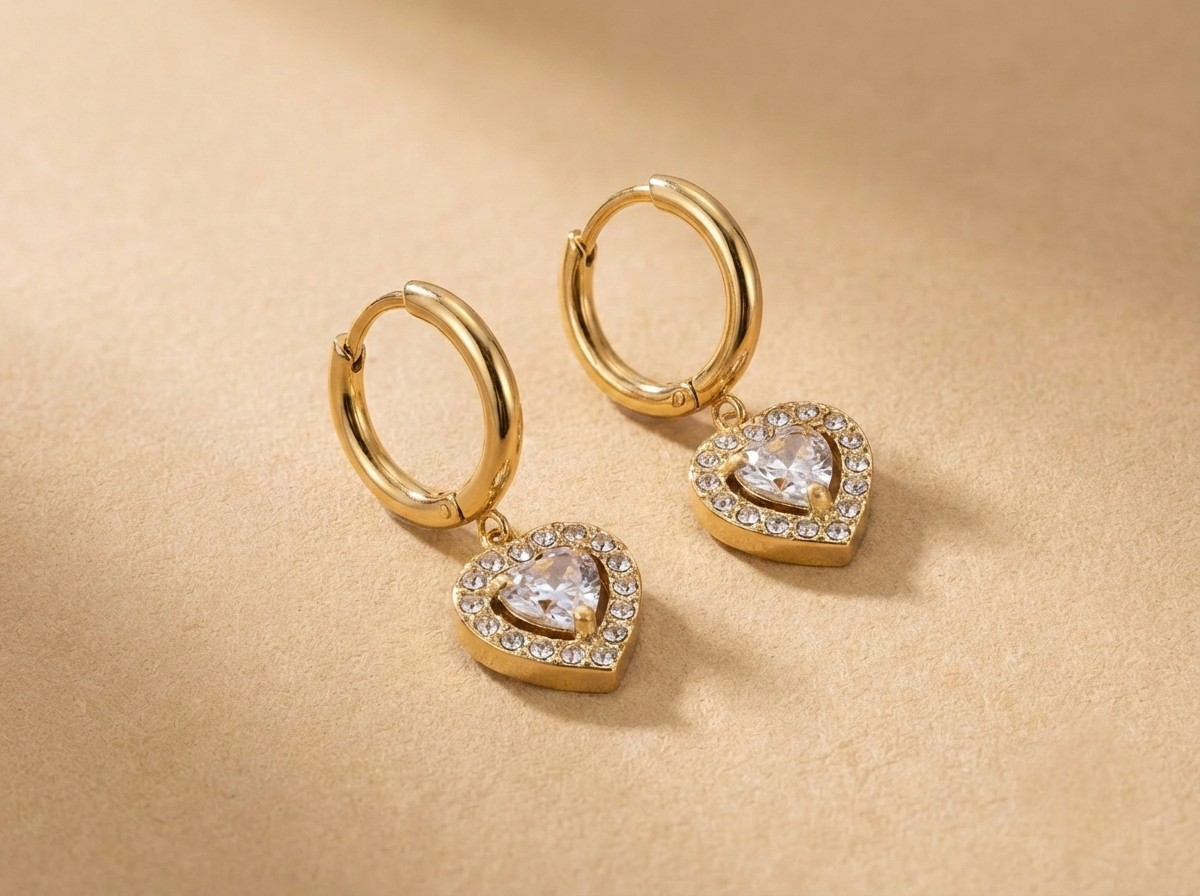 Boucles d’oreilles coeur