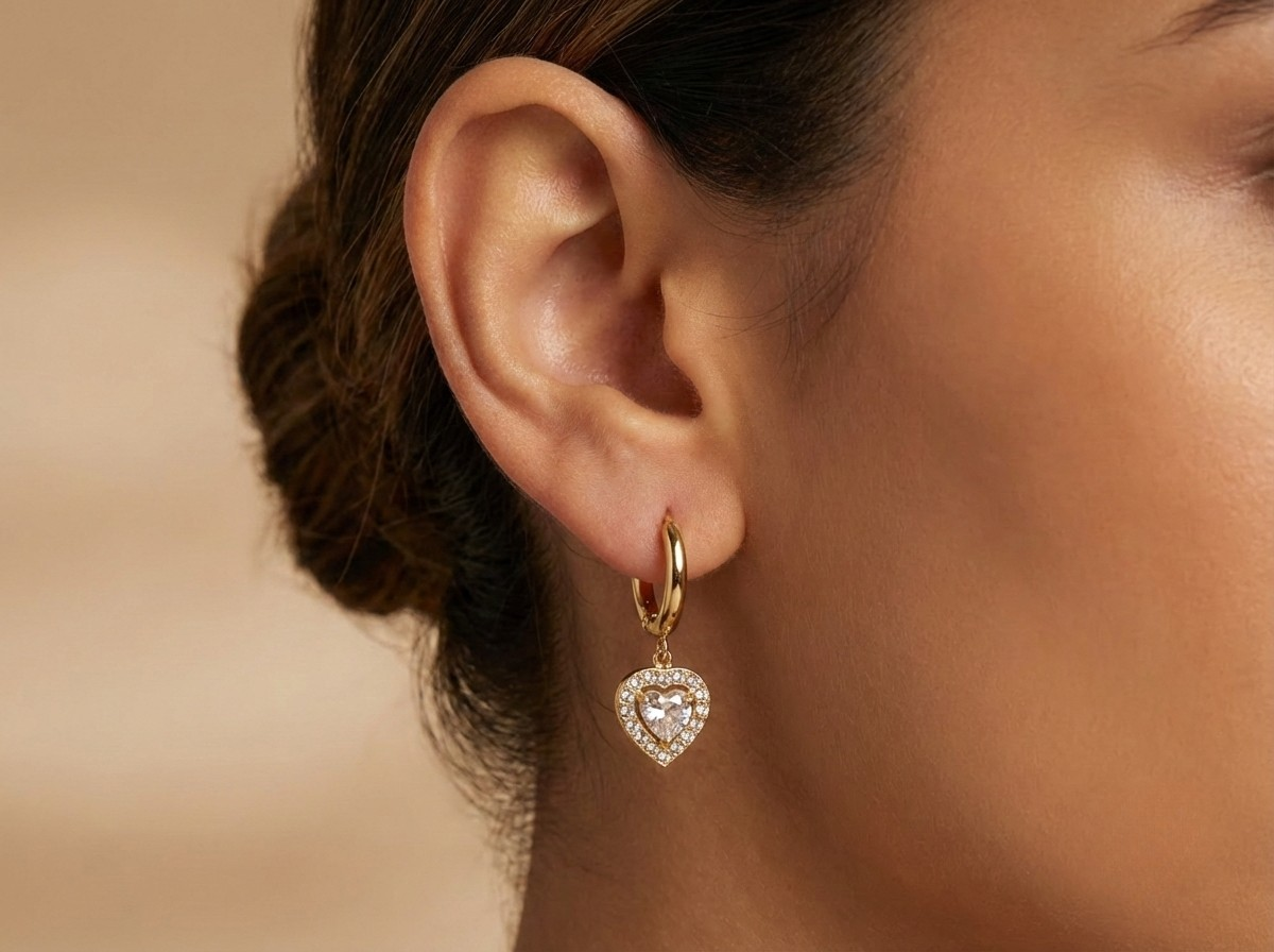 Boucles d’oreilles coeur