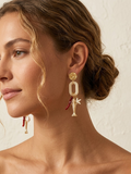 Boucles d’oreilles minimaliste doré Red fish Bijou tendance femme