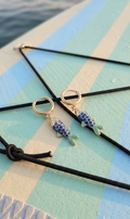 Boucles d'oreilles petits poisson bleus